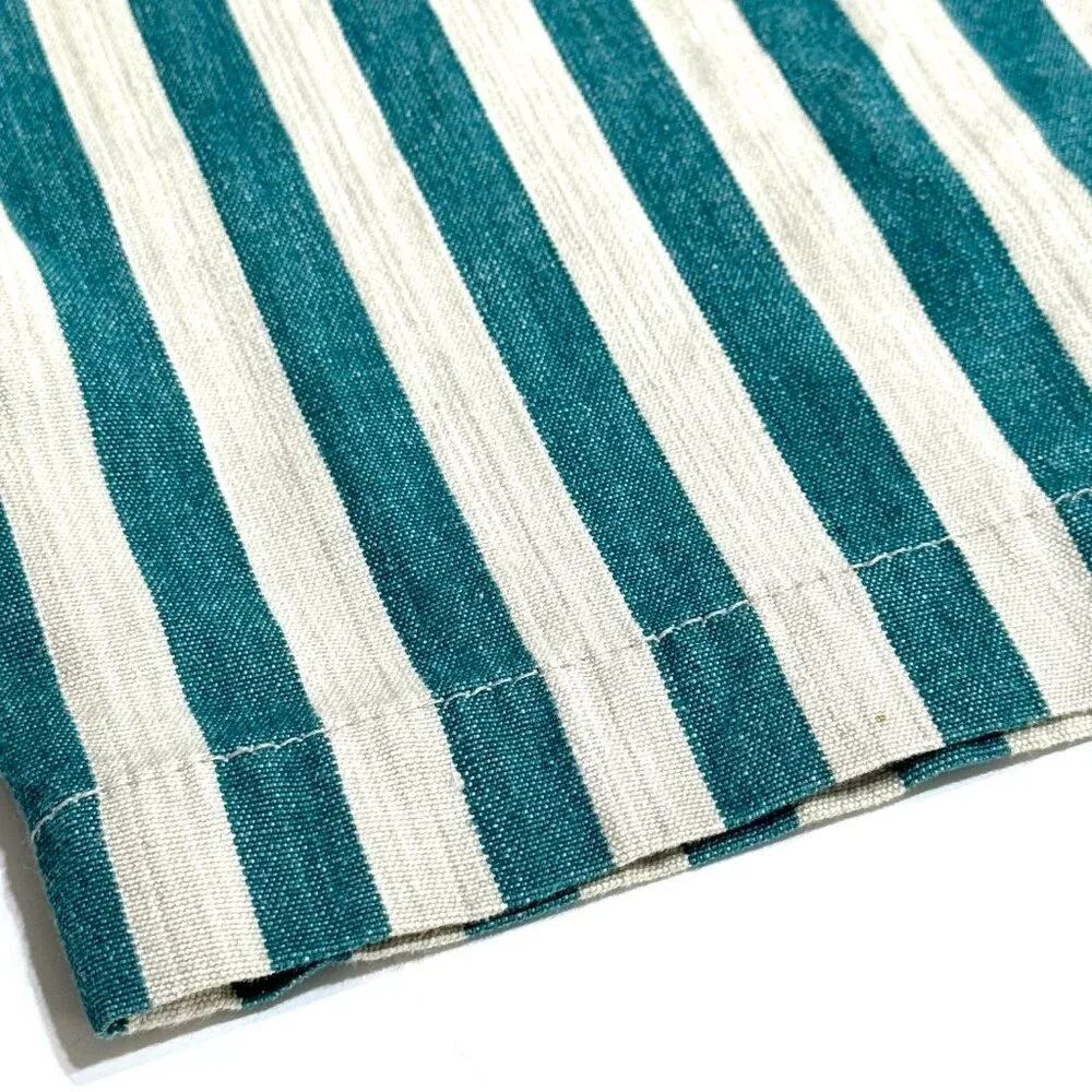 Vintage 80s Esprit Sport Denim Pencil Skirt Vertical Stripe Green White Pockets - Picture 15 of 15